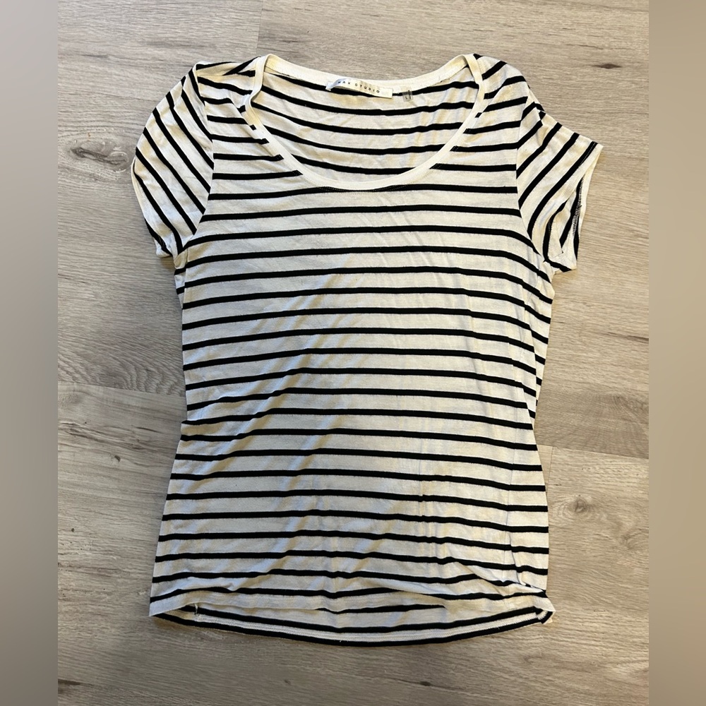 Max Studio Large Stripped Tee.